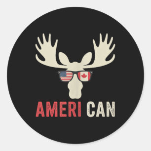 American Moose Sungles - USA und Kanada Unity Tank Runder Aufkleber