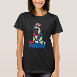 American Mops Red White & Woof T-Shirt