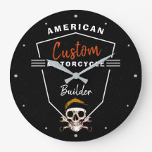 American Motorcycle Builder Custom Mechanic Skull 