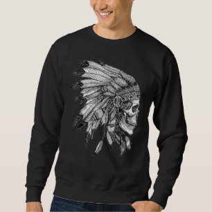 American Motorrad Skull Indischer Adler Chie Sweatshirt