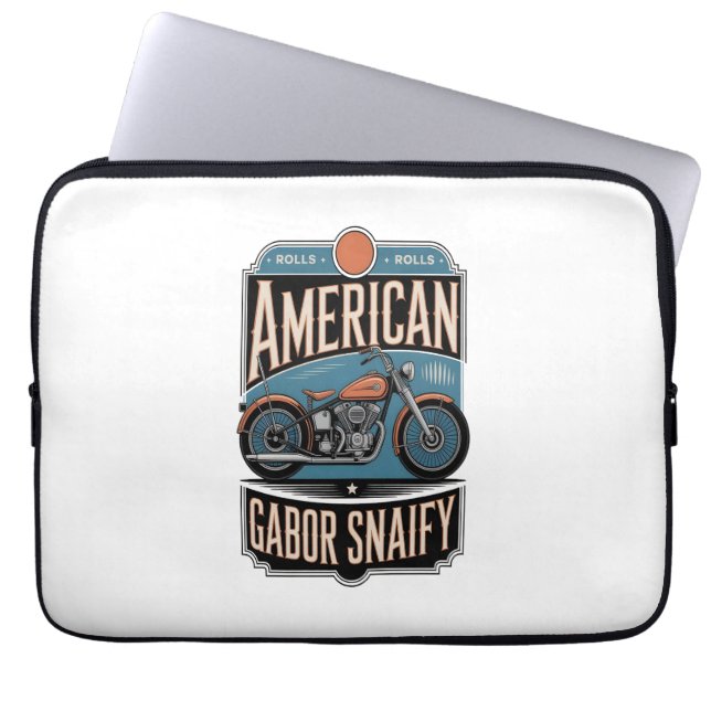 American Motorrad Vintag Laptopschutzhülle (Vorderseite)