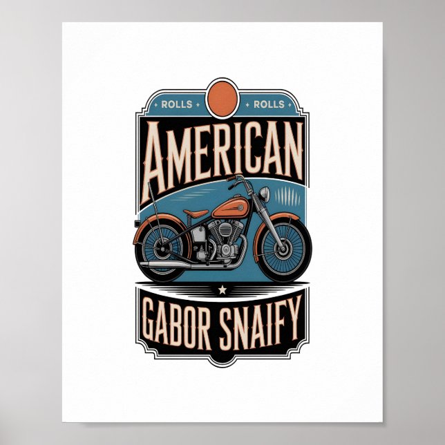 American Motorrad Vintag Poster (Vorne)