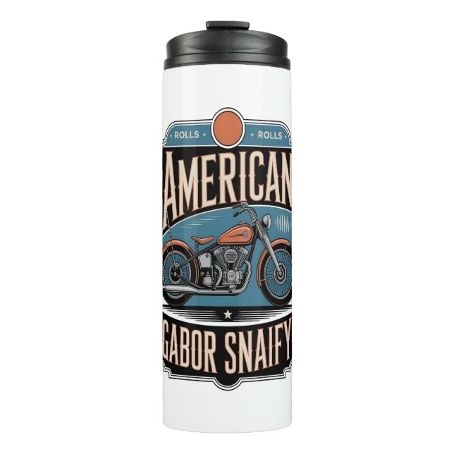 American Motorrad Vintag Thermosbecher (Vorderseite)