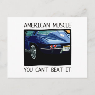 American muscar, klassisch und Vintag blau V8 Postkarte