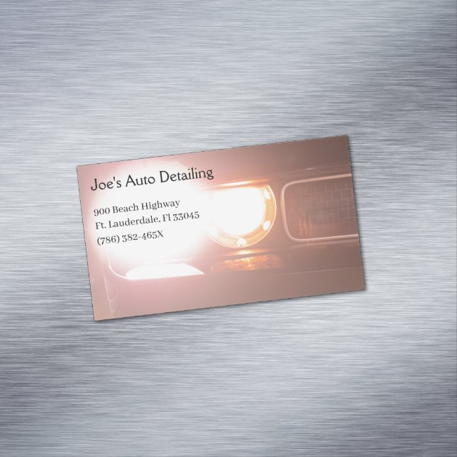 American muscle car 2013 head light Automotive Magnetische Visitenkarte (Beispiel)