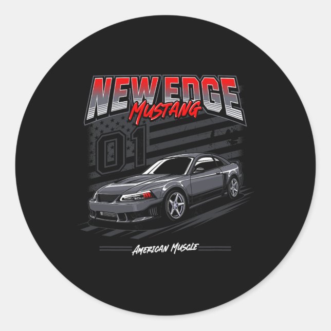 American Muscle Car New Edge Coupe 4.6  Runder Aufkleber (Vorderseite)