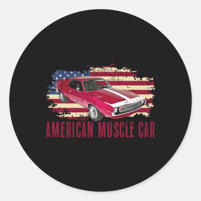 American Muscle Car Ns Runder Aufkleber (Vorderseite)