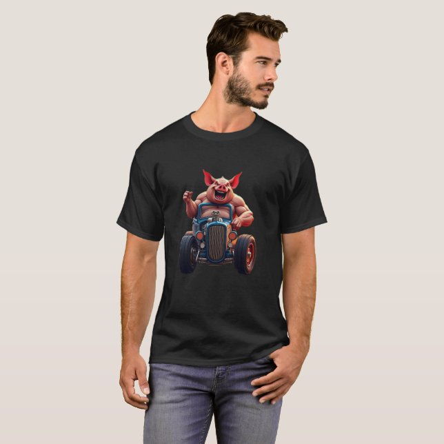 American Muscle Car PIG DEMON T-Shirt (Vorne ganz)