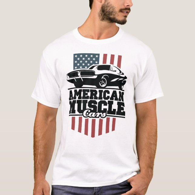 American Muscle Cars for Car Buffs T - Shirt (Vorderseite)