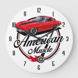American Muscle Stingray Große Wanduhr