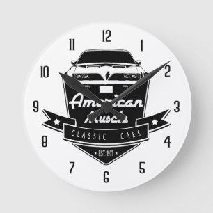 American Muscle Trans Am Runde Wanduhr