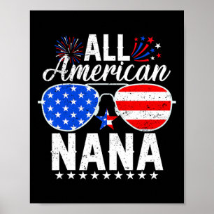 American Nana Funny 4. Juli Familie Matching 1 Poster