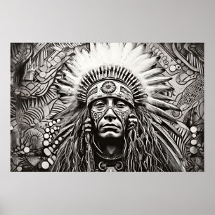 American Native Indian Friedlich Nature Prairie Ar Poster