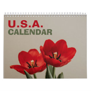 American Nature Wall Calendar with Holidays 2025 Kalender