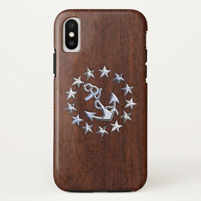 American Naury Yacht Flag Anchor Stars drucken Case-Mate iPhone Hülle (Rückseite)