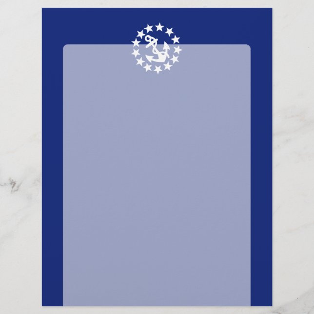 American Nautical Yacht Flag Navy Blue Decor (Vorderseite)