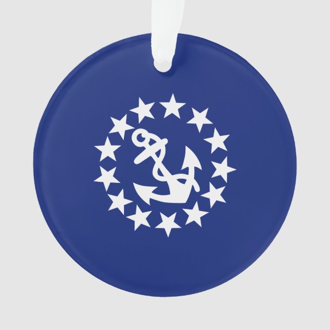 American Nautical Yacht Flag Navy Blue Decor Ornament (Vorderseite)