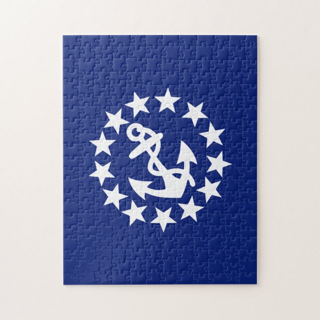 American Nautical Yacht Flag Navy Blue Decor Puzzle (Vertikal)