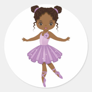 American Niedlich Ballerina Round Sticker