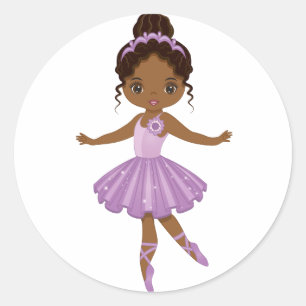 American Niedlich Ballerina Round Sticker