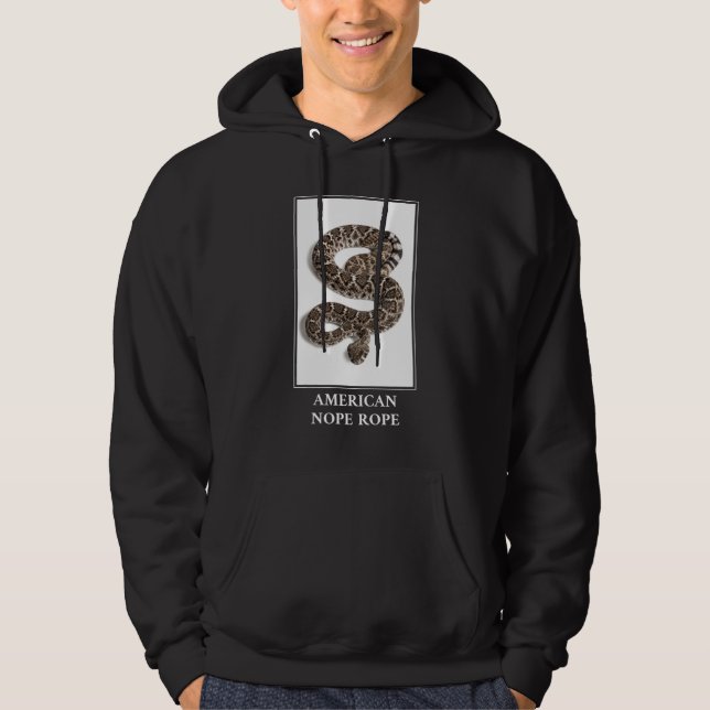 American Nope Rope - Rattlesnake Snake Danger Hoodie (Vorderseite)