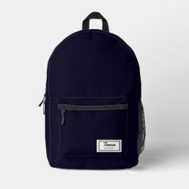 American Nostalgia | Classic Minimal Blue Design Bedruckter Rucksack