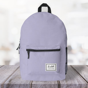 American Nostalgia Classic Simple Minimal Lilac Bedruckter Rucksack