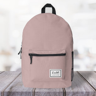 American Nostalgia Classic Simple Minimal Pink Bedruckter Rucksack