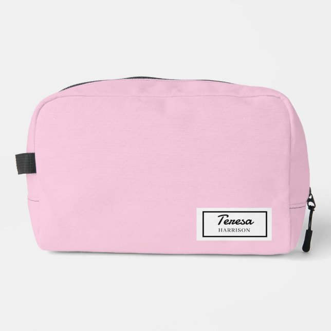 American Nostalgia Classic Simple Minimal Pink Waschbeutel (Vorderseite)