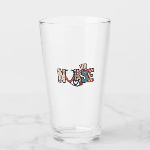 American Nurse 4. Juli Patriotic USA Flag Nurs Glas