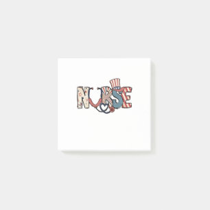 American Nurse 4. Juli Patriotic USA Flag Nurs Post-it Klebezettel