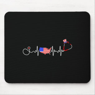 American Nurse 4. Juli USA Flag Karte Patriotic Mousepad