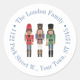 American Nutcracker Rücksendeadresse Runder Aufkleber