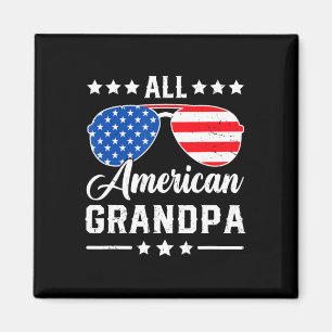 American Opa 4. Juli Patriotic Usa Matchin Magnet