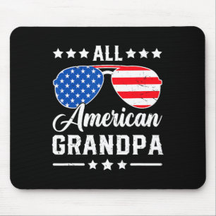 American Opa 4. Juli Patriotic Usa Matchin Mousepad