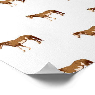 American Paint Horse Reitsport Wasserfarbe Poster