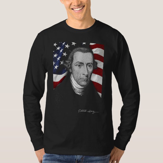 American patrick henry Eyes Flag Country T-Shirt (Vorderseite)