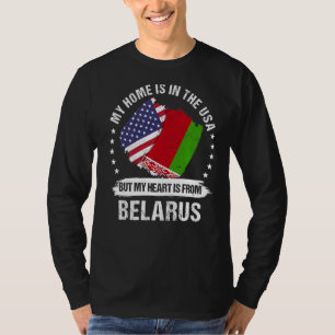 American Patriot Belarus Flag Amerikanisch Weißrus T-Shirt