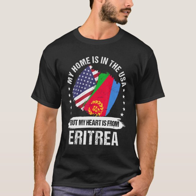 American Patriot Eritrea Flag American Eritrean Ro T-Shirt (Vorderseite)
