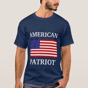 American Patriot Flag Mens Navy Blue T - Shirt