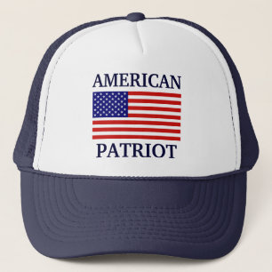 American Patriot Flag Navy Mesh Hat Truckerkappe
