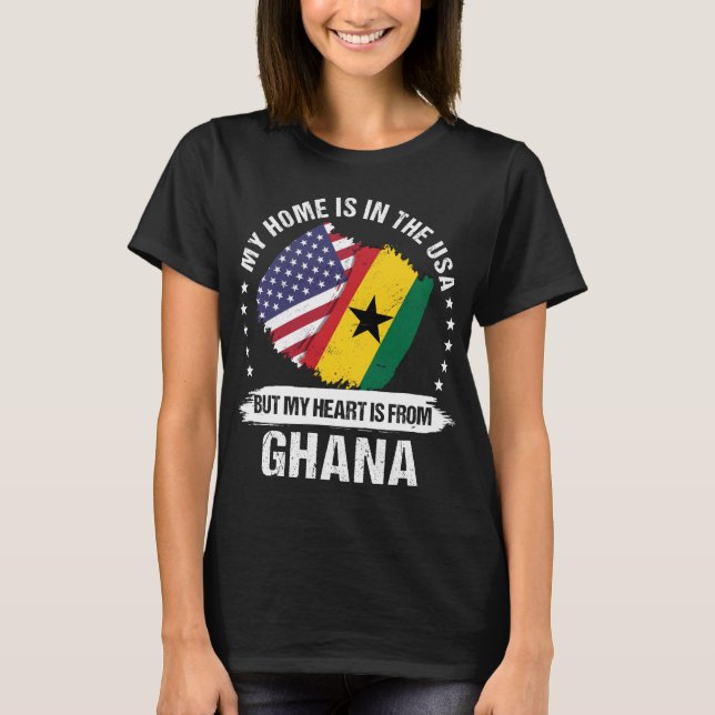 American Patriot Ghana Flag Ghanian Roots T-Shirt (Vorderseite)