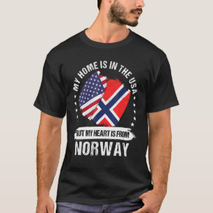 American Patriot Norwegen Flag American Norwegian T-Shirt