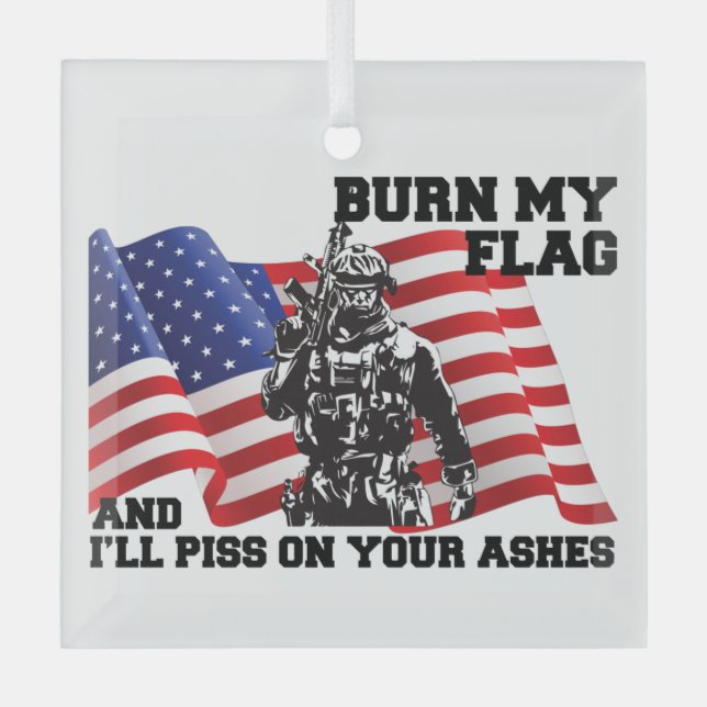 American Patriot Ornament Aus Glas (Vorderseite)