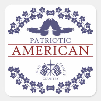 American PATRIOT Quadratischer Aufkleber