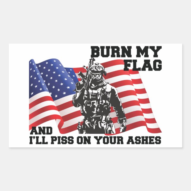 American Patriot  Rechteckiger Aufkleber (Vorderseite)