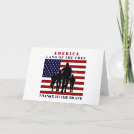 American Patriotic Blank Note Card Feiertagskarte