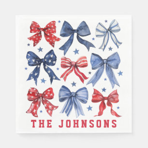 American Patriotic Bows Personalisiert Serviette