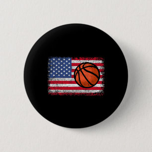 American Patriotic Bysketbyll 4. Juli US-Flagge Button