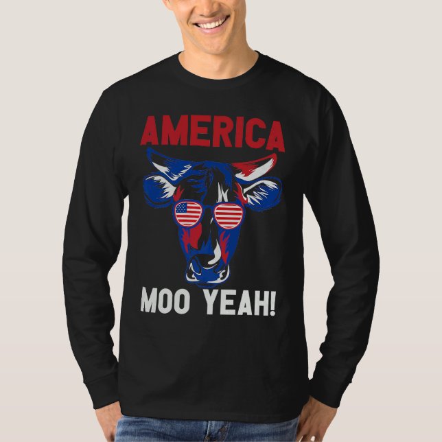 American Patriotic Decoration Moo Yeah Premium T-Shirt (Vorderseite)